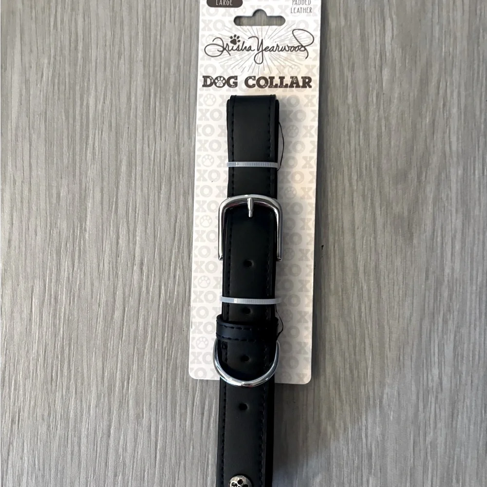 NEW Black Padded Dog Collar with Metal Buckle by Trisha Yearwood